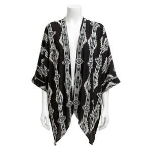 Gianni Bini Open Front Tribal Print Cardigan Beach Resort Kimono Large